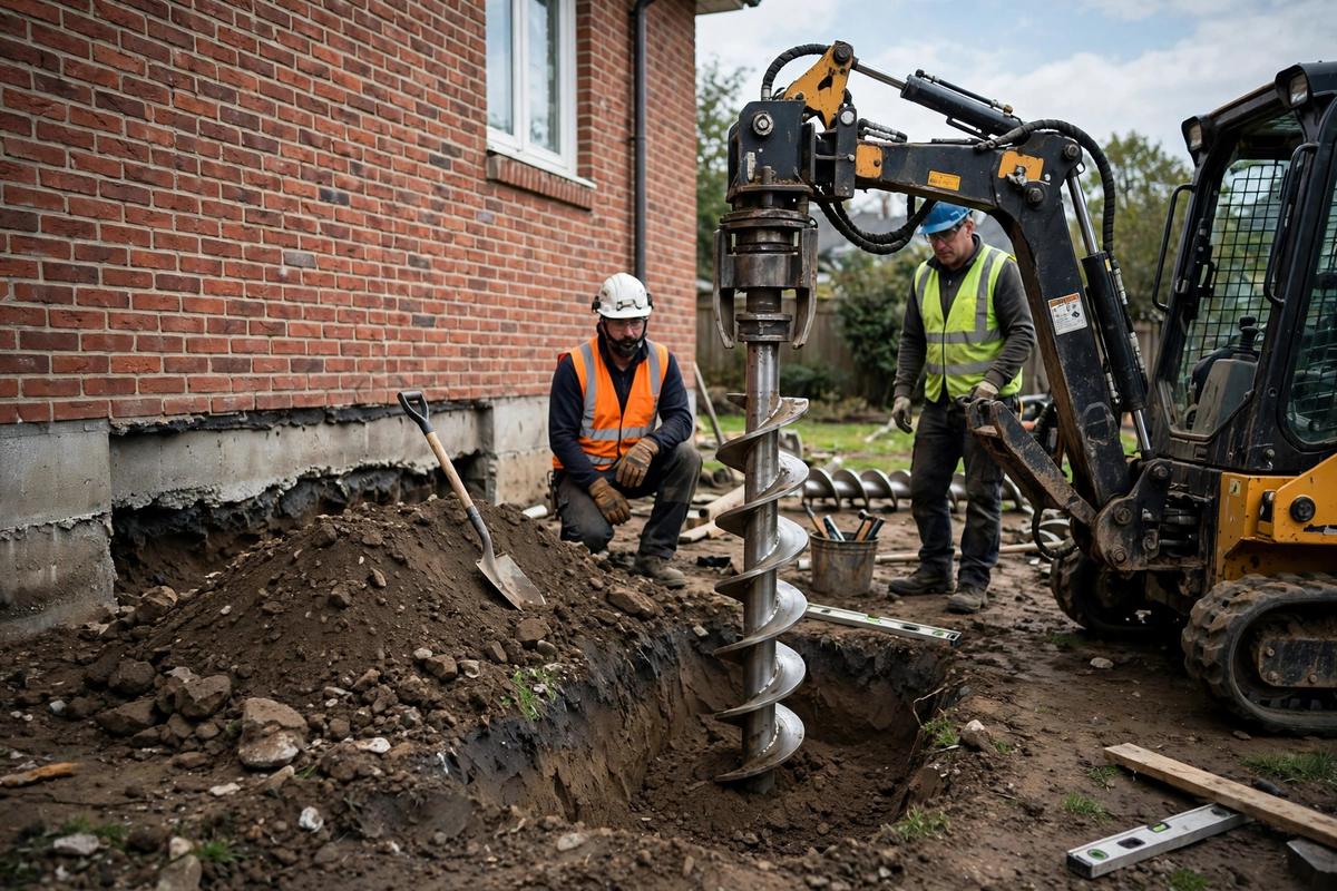 Helical Pier Installation in Washington, DC
